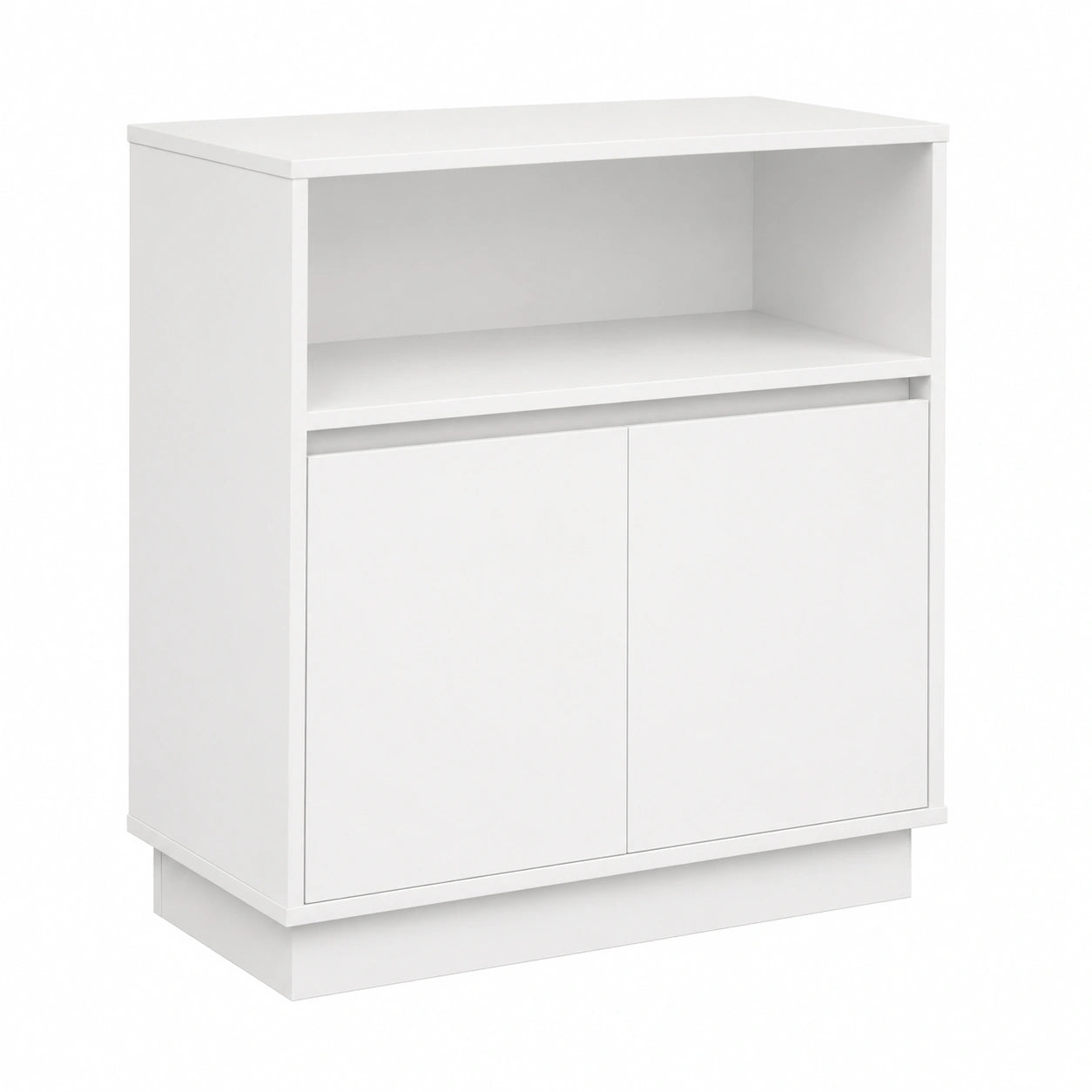 Credenza Moderna con LED in Legno Bianco 71x34,5x75 cm per Sala da Pranzo
