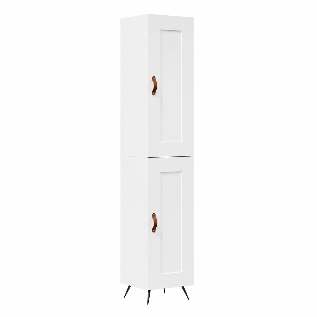 Mobile Bagno e Cucina Salvaspazio con Ante, Bianco Lucido, 3 Ripiani
