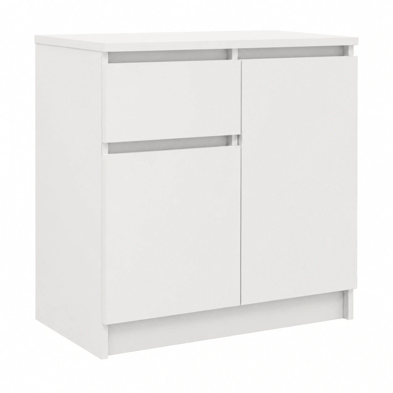 Credenza in Legno Multistrato con Cassetto Bianco 71x35x65 cm