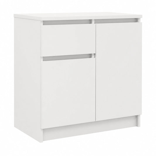 Credenza in Legno Multistrato con Cassetto Bianco 71x35x65 cm