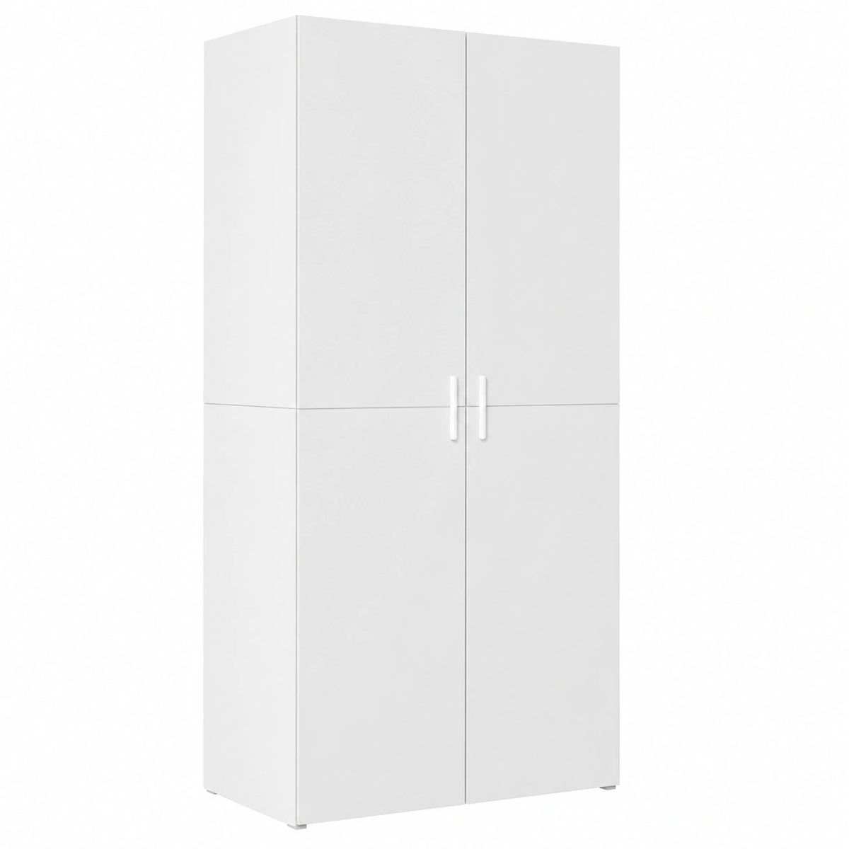 Armadio Alto Bianco in Legno Ingegnerizzato 80x42,5x185 cm per Soggiorno