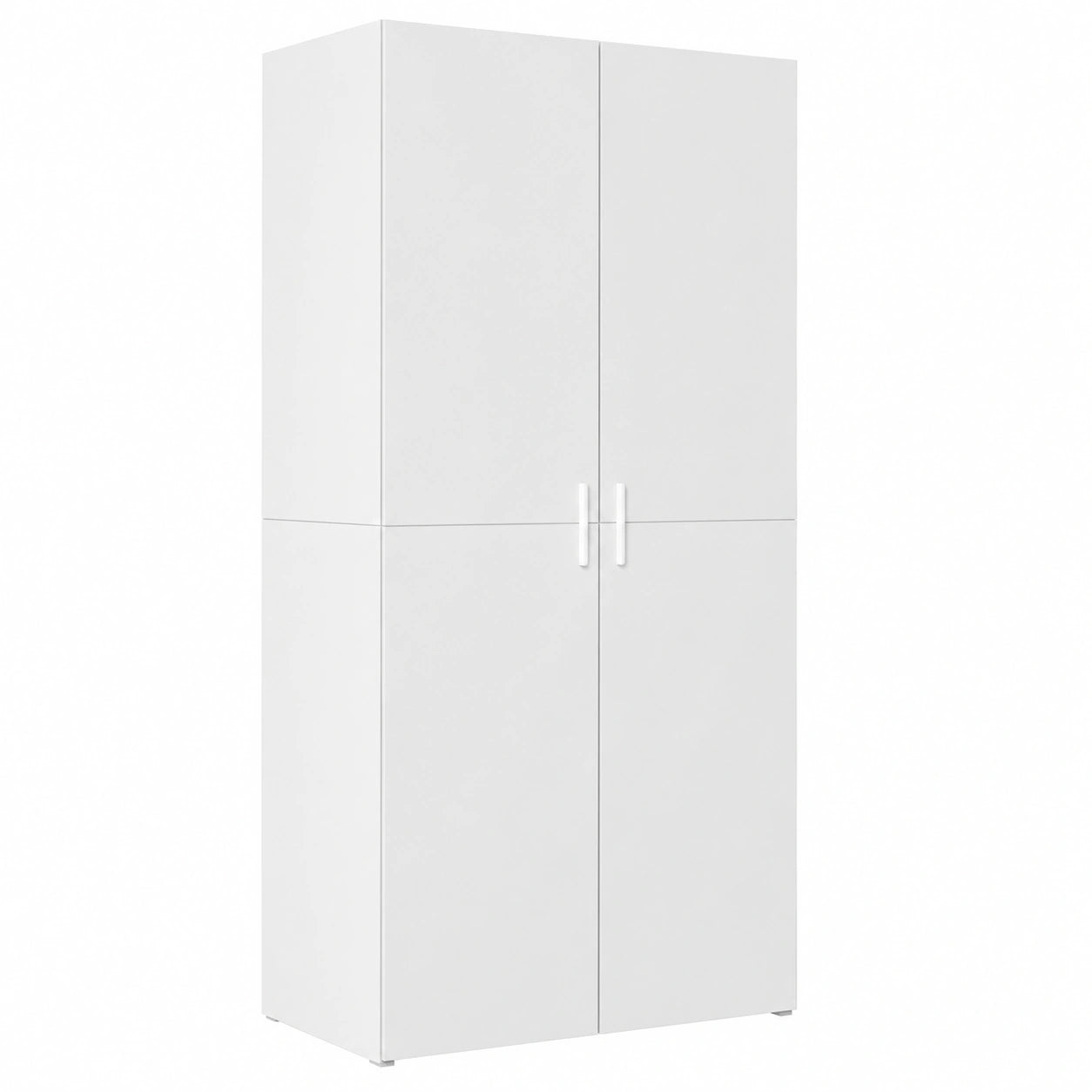 Armadio Alto Bianco in Legno Ingegnerizzato 80x42,5x185 cm per Soggiorno