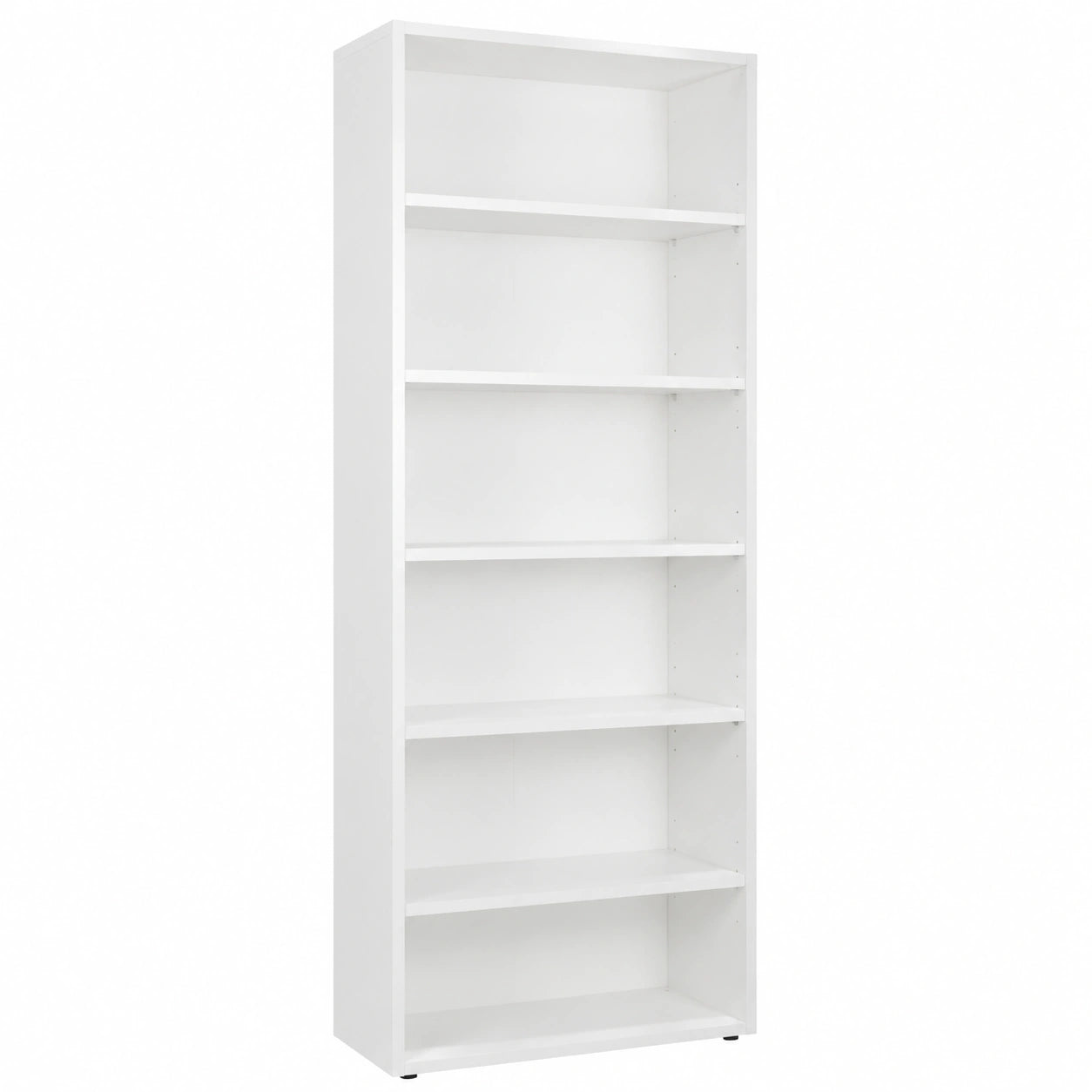 Libreria Moderna con Ripiani Regolabili, Bianco Laccato, Made in Italy