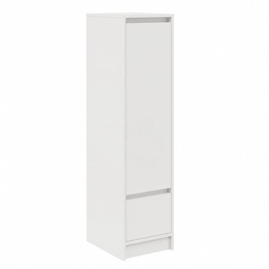 Credenza Alta in Legno Bianco 30x35x120 cm con Ripiani
