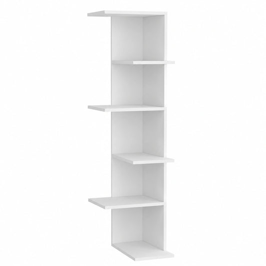 Scaffale Angolare Tera Bianco per Libri e Decorazioni