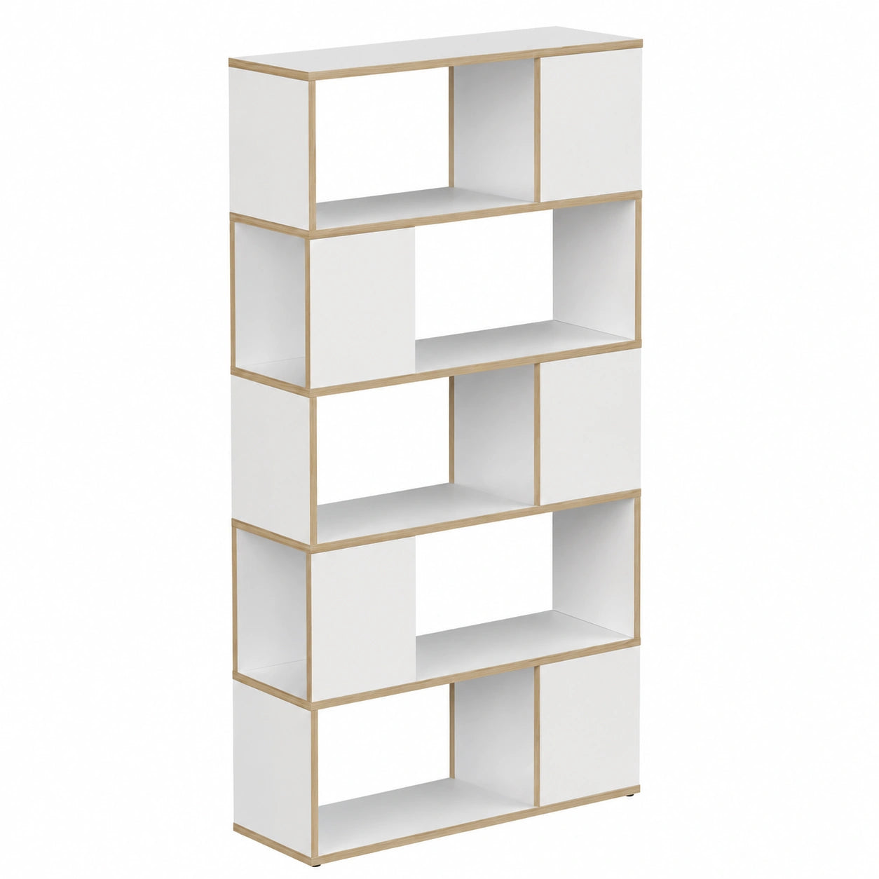 Scaffale Divisorio Eneos Bianco e Quercia 80x186 cm per Spazi Flessibili