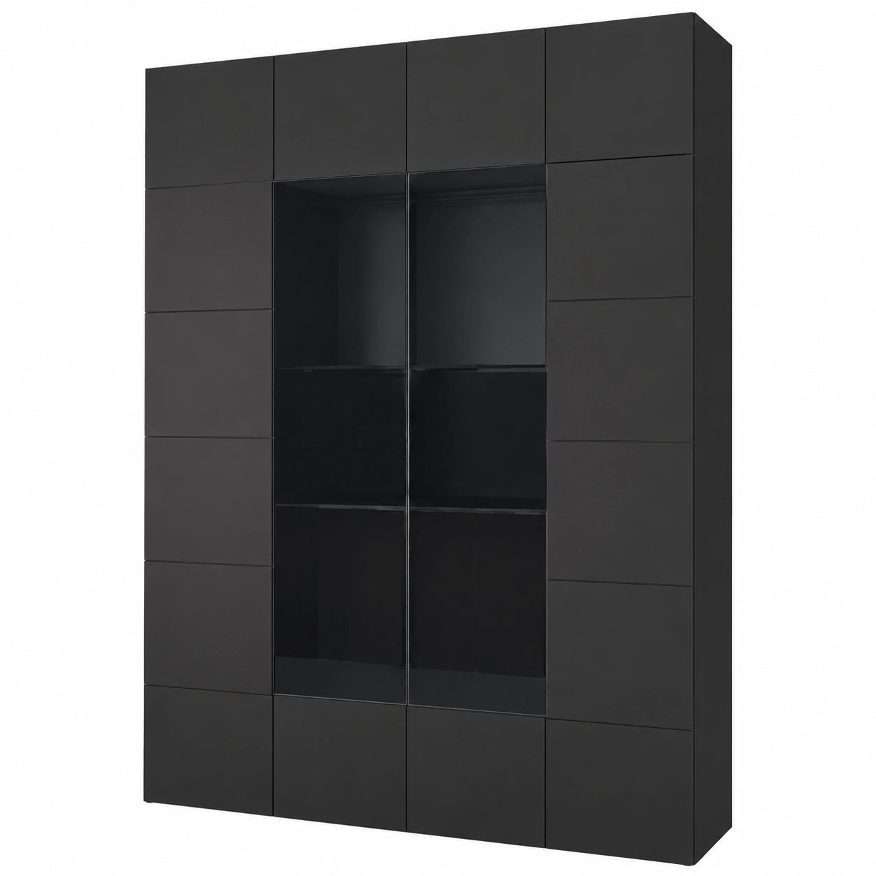 Vetrina Moderna Antracite 2 Ante per Soggiorno e Sala da Pranzo 121x43x166 cm