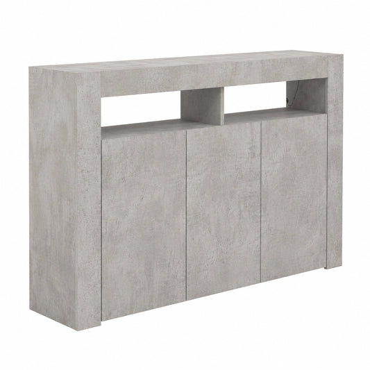 Credenza Moderna in Effetto Cemento 116x30x75 cm