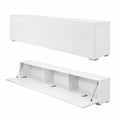 Armadietto TV Moderno Suspeso, Design Elegante Bianco Lucido, Facile Montaggio, Adatto per Soggiorno e Camera da Letto