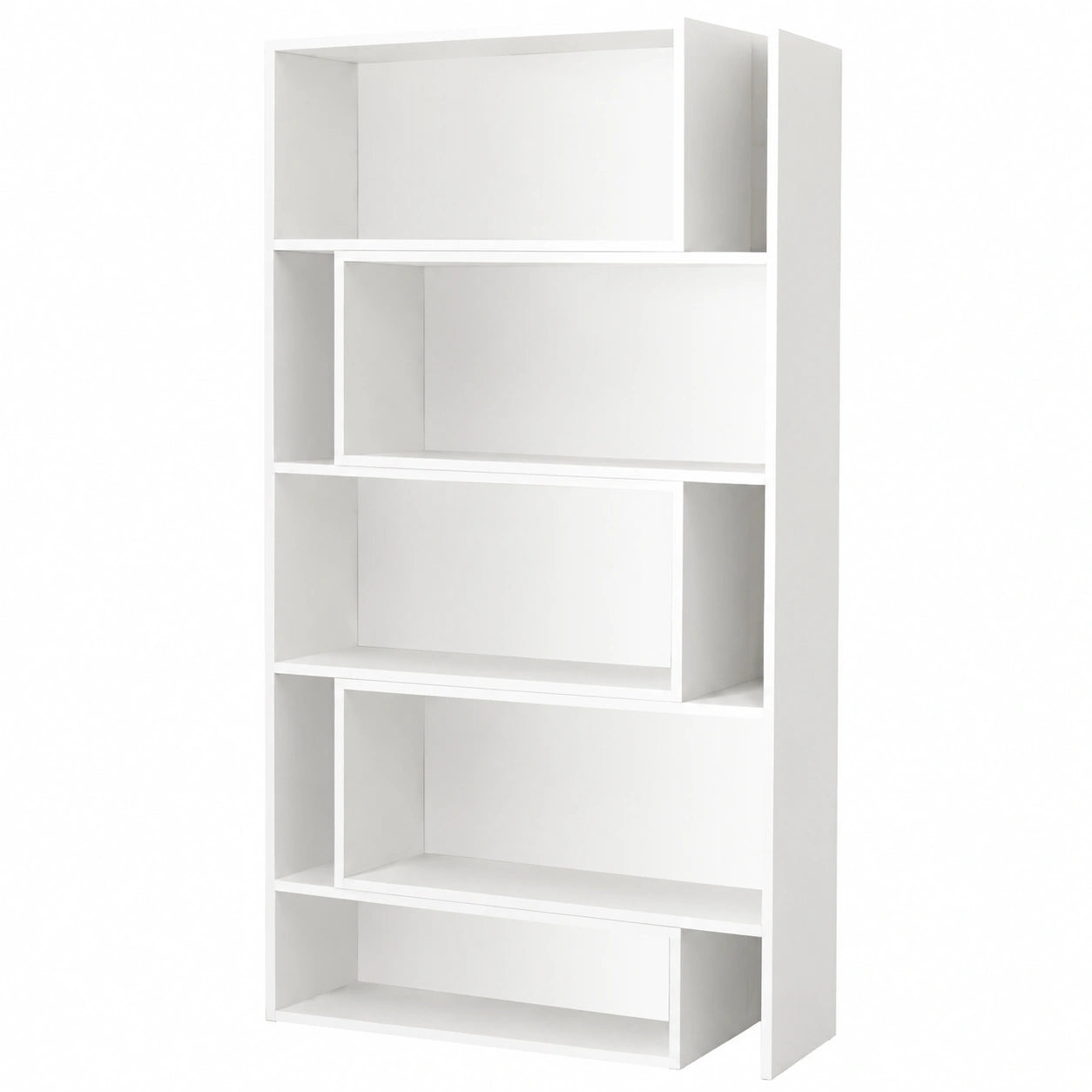 Libreria Regolabile in Legno Melaminico Bianco | Design Moderno per Casa e Ufficio | Dimensioni Salvaspazio 72-138x24x181 cm