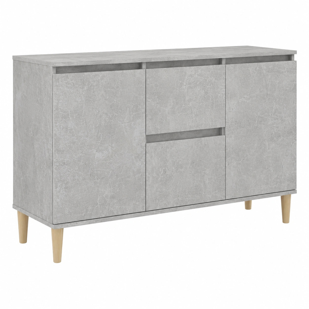 Credenza Moderna in Cemento Grigio 101x35x70 cm in Legno Composito