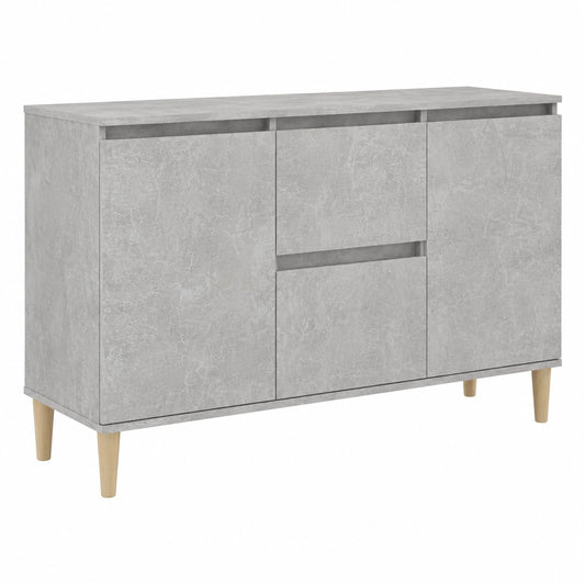 Credenza Moderna in Cemento Grigio 101x35x70 cm in Legno Composito