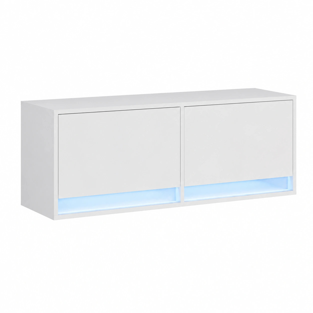 IKAYAA Mobile TV Sospeso con LED per Soggiorno, 100 cm, Bianco