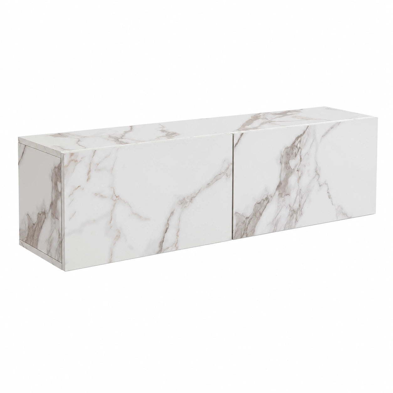 Mobile da Parete con Effetto Marmo, 120x30x30 cm - FineBuy