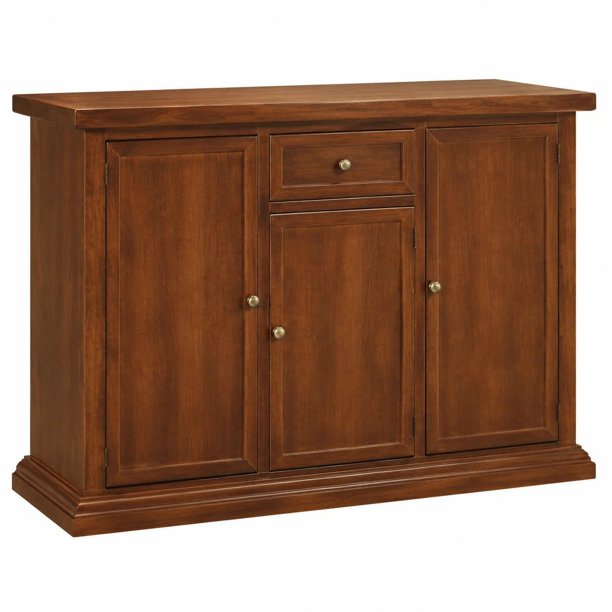 Credenza Classica in Legno Massello Noce, 120x40x88 cm